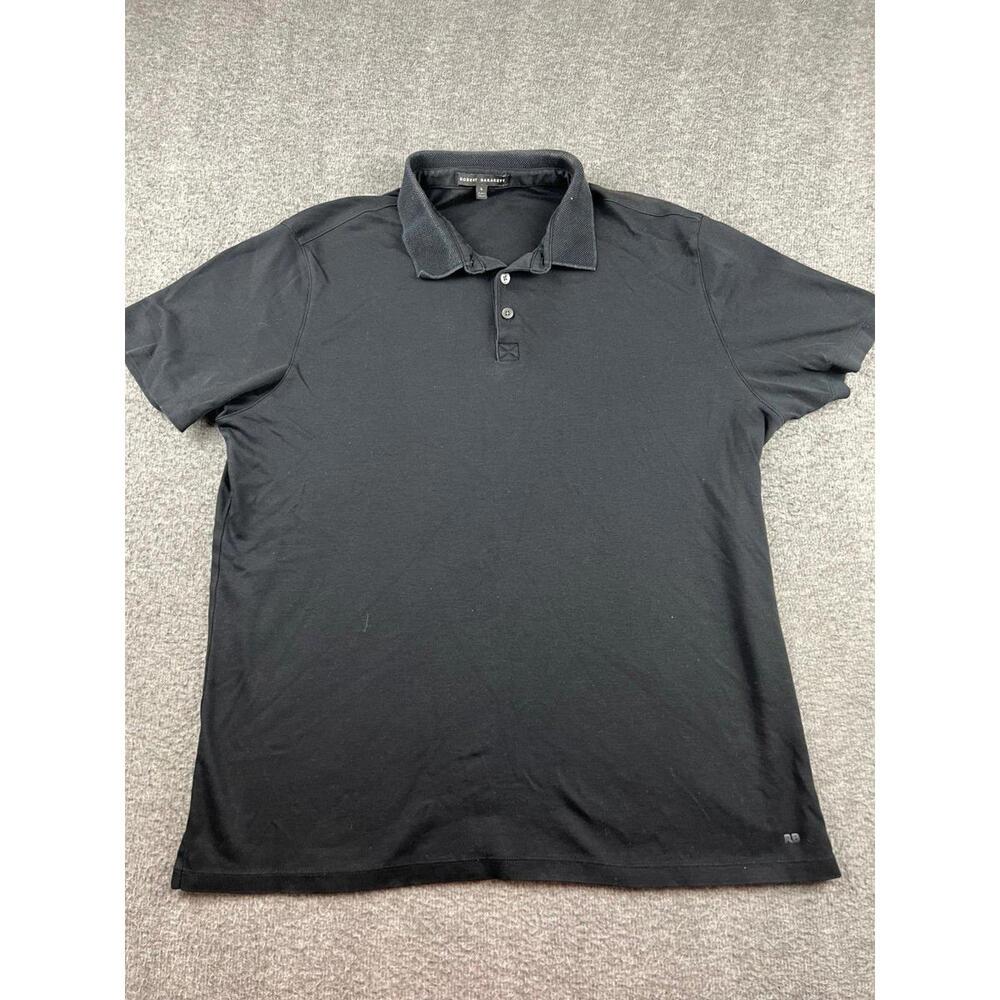 Robert Barakett Men's Black Polo Shirt Size Large